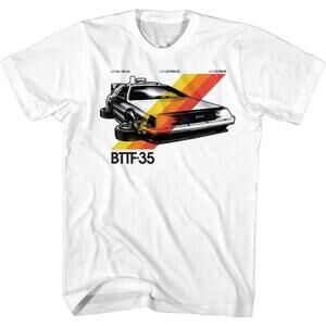 Back Future BTTF 35 Retro Stripes Graphic Unisex T-Shirt